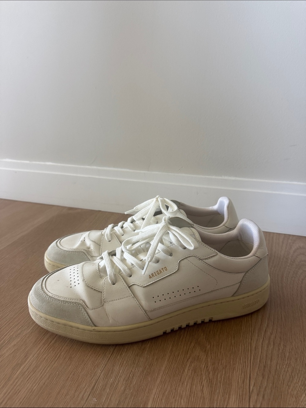 Axel Arigato Off-White/Cream Leather Low-Top Sneakers - Men's